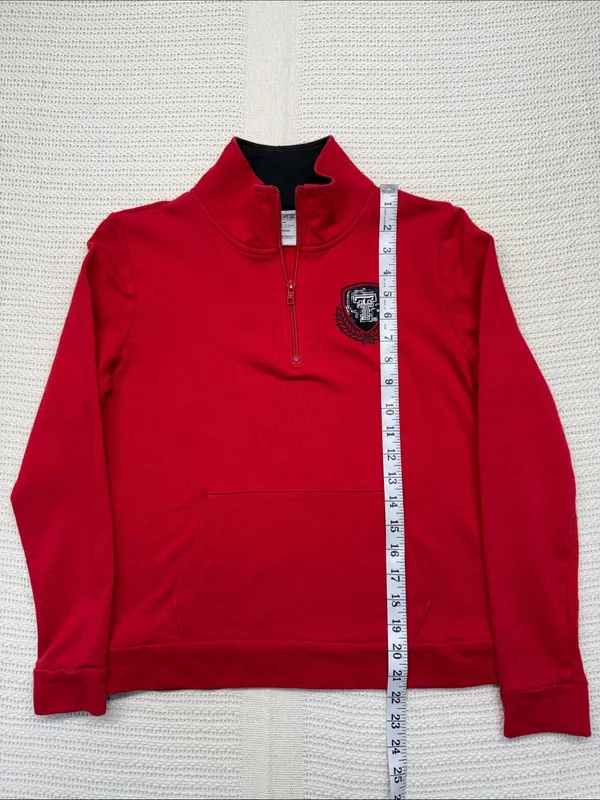 PINK Victoria's Secret Texas Tech University Red Raiders Quarter-Zip Pullover - Image 6