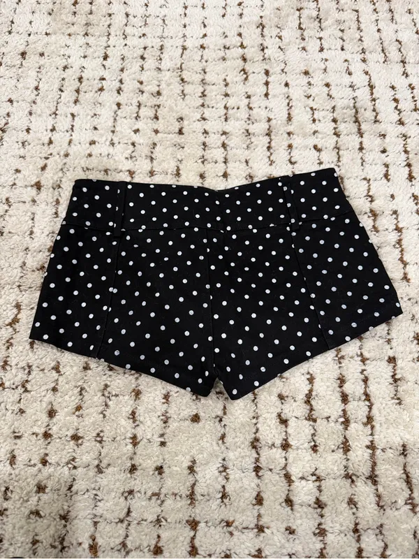 Edikted — Black Polka Dot Micro Shorts - Image 5