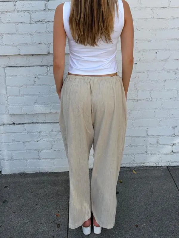 Vtg D&Co. cream textured capri pants sz 2X #basics #eurosummer #boho #vacation - Image 4