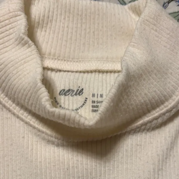 Aerie Cream Sleeveless Mockneck Bodysuit - Image 2