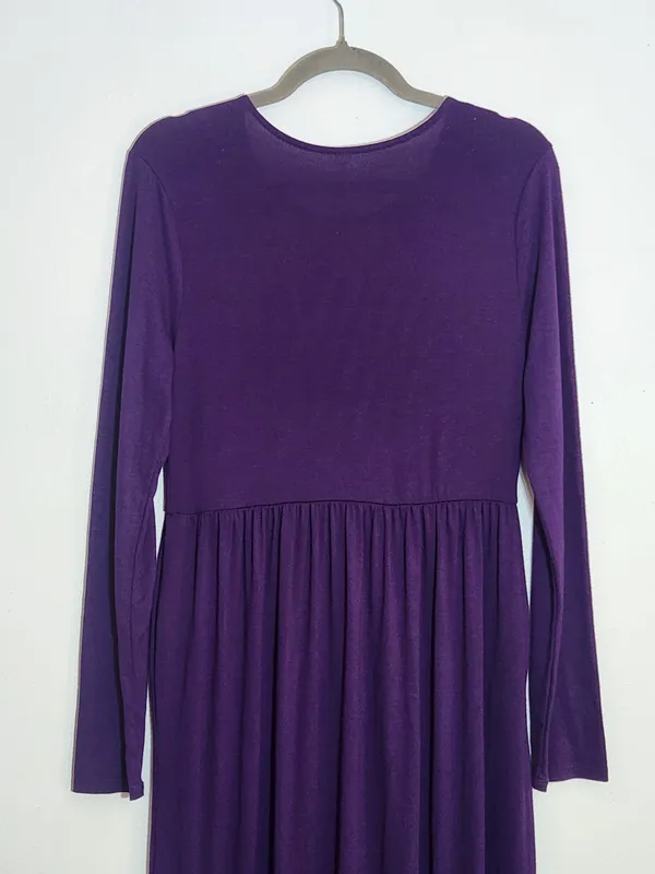 Zenana Outfitters Purple Maxi Dress Size Large - Image 5