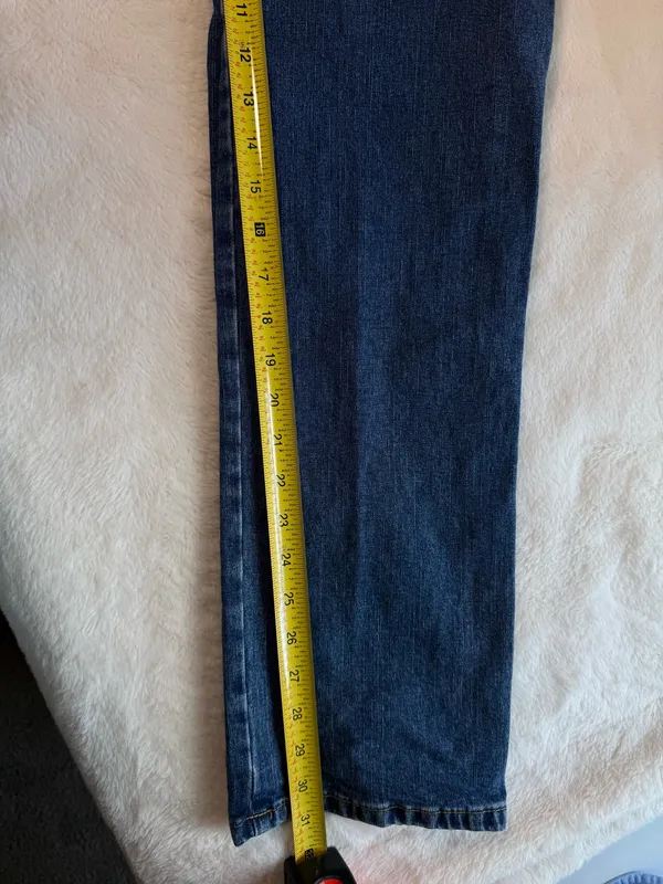 Wrangler Women’s Blue Mid Rise Stretch Denim Straight Jeans S size 3x32 - Image 8