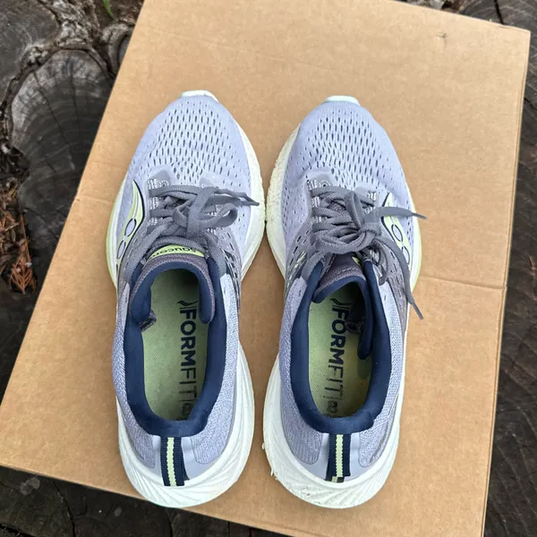 Saucony Ride 17 Running Shoes in Purple Navy Lime Green Women's 8.5 - Image 6