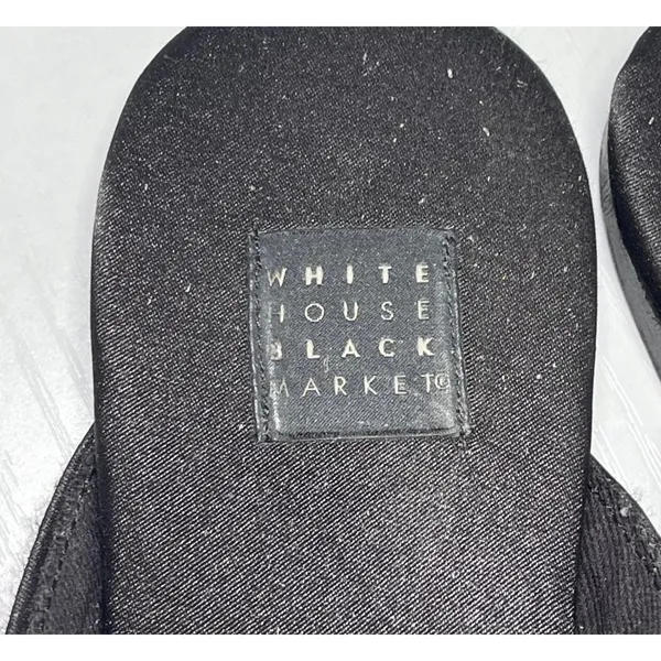 White House‎ Black Market Leopard Pearl Embellished Mules Gold Black 7M - Image 4
