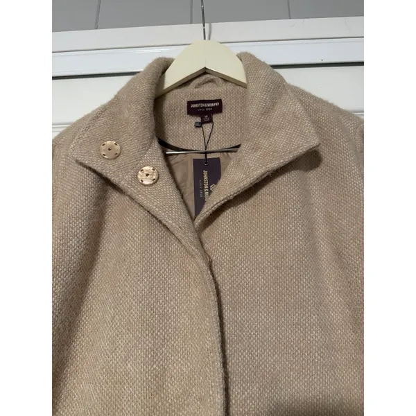 Johnston & Murphy Eyelash‎ Coat Jacket $179 Camel Textured Cozy Academia City - Image 3