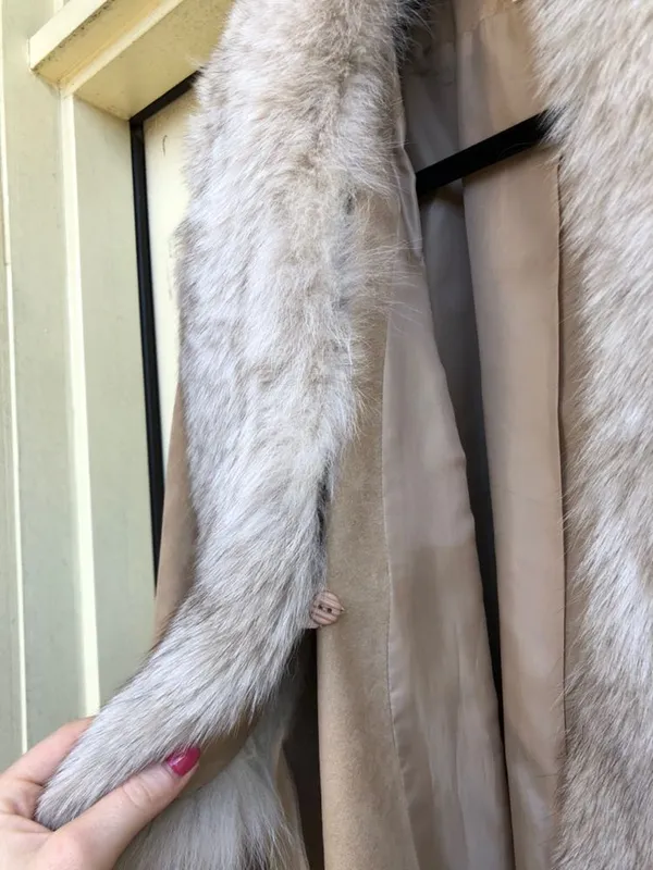 Ultrasuede Fox Fur And Suede Coat - Image 3