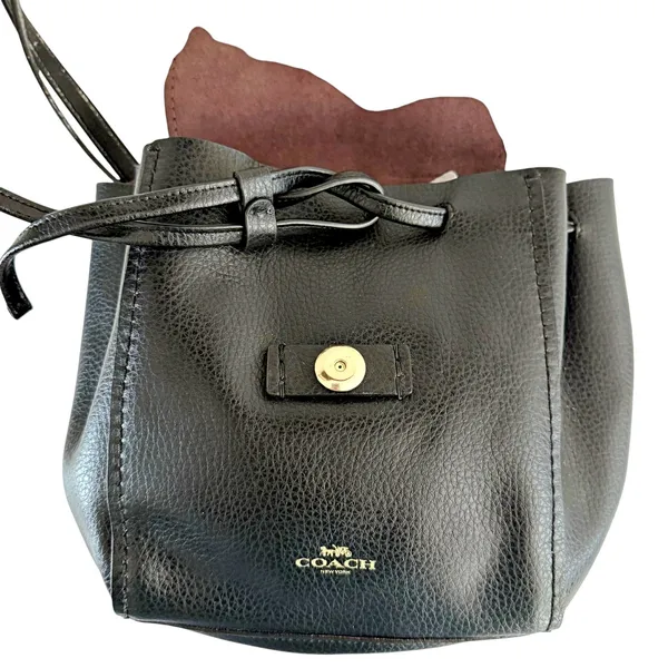 COACH Black Pebbled Leather Derby Backpack F1821 F59819 Daypack - Image 6