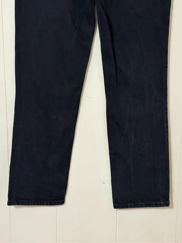 Abercrombie & Fitch Curve Love 90s Straight Ultra High Rise Black Jeans 28 6R - Image 7