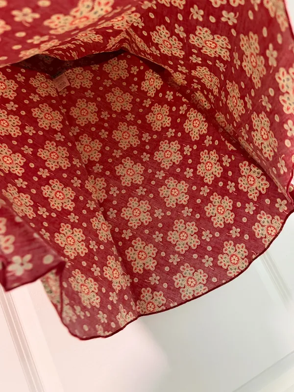 Red floral skirt Orange - Image 3