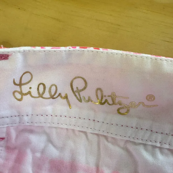 Lilly Pulitzer The Walsh Pink Pout Print Cotton 3" Shorts Sz‎ 00 - Image 5