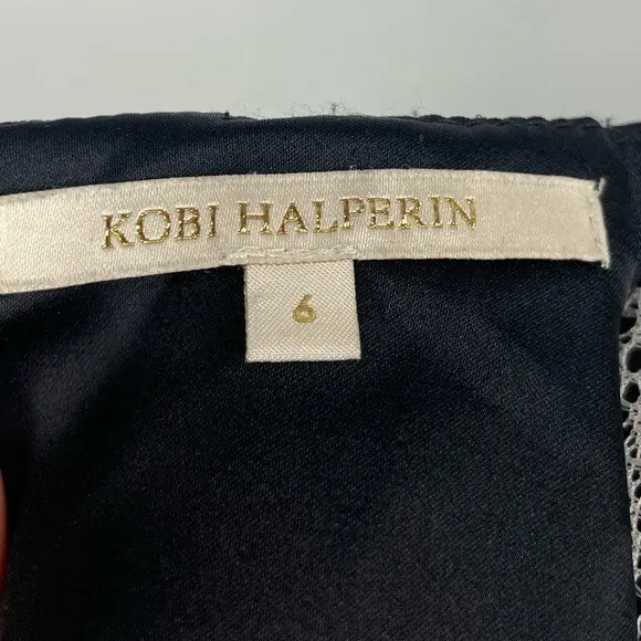 Kobi Halperin Black 100% Silk Open Shoulder Cape‎ Halter Dress Size 6 - Image 9
