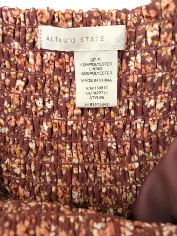 Altard State Ruffle Hem Smocked Mini Skirt Ditsy Floral Womens Size Medium - Image 4
