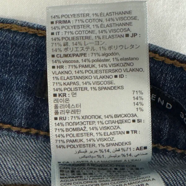 3210 | Banana Republic Girlfriend Raw Hem Straight Leg Jeans Blue Women 30 - Image 8