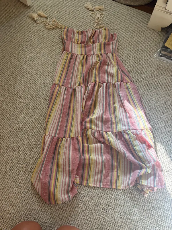 Striped Sundress Pink Size M - Image 2