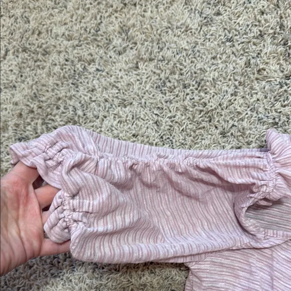 Free People Lavender Off-Shoulder Top‎ size small NWT boho cottagecore purple - Image 5