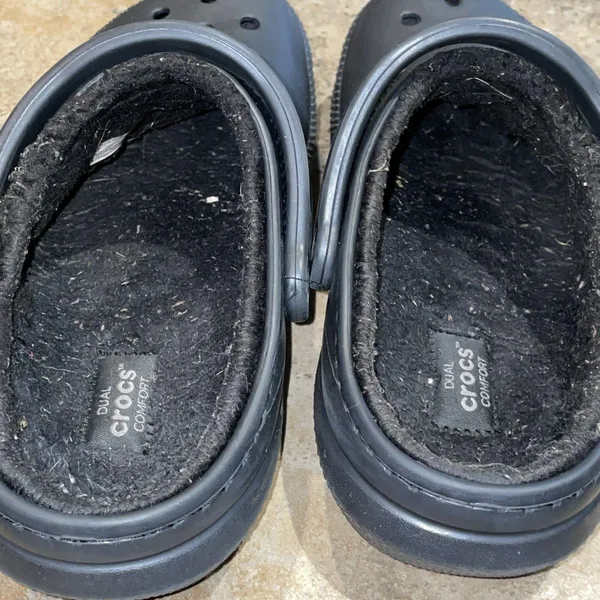 CROCS Black Classic Lined Clog Shoes Unisex Size M6 W7 203591 - Image 7
