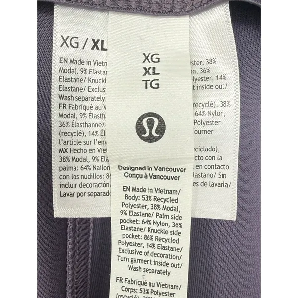 NWT Lululemon Brushed Softstreme Mid-Rise Flared Pant Grape Mist Size XL LW5HLPS - Image 3