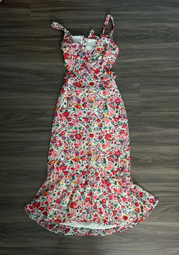 ASTR Revolve the label Wildflower Ruffle Cutout Midi Dress - Image 4