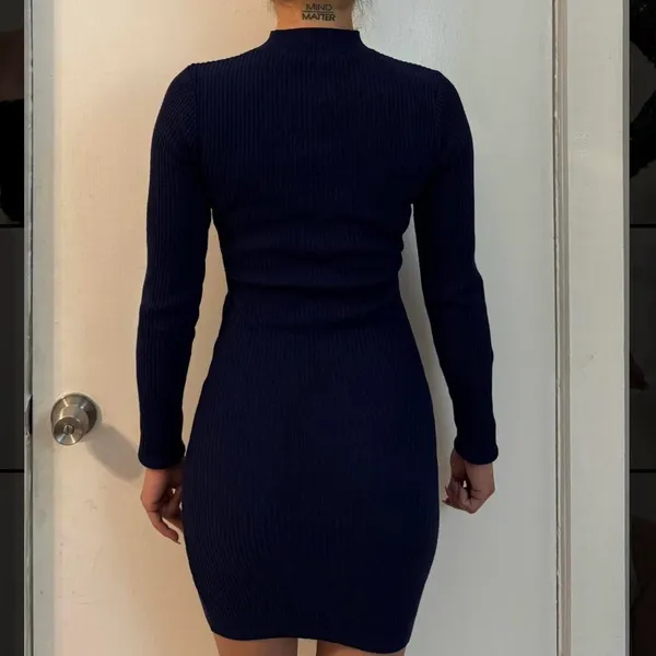 Navy Sweater Dress - Image 2