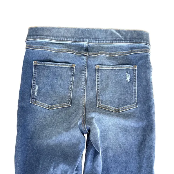 Spanx Jean-ish Ankle Leggings Medium Indigo Distressed Raw‎ Hem Tall Large L/G - Image 6
