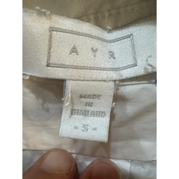 AYR Top Womens Small Half Placket‎ Button Front Long Sleeve White Poplin Tunic - Image 5