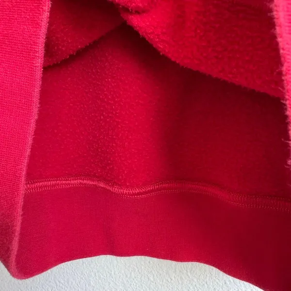 Lululemon All Yours Red Fleece Crewneck Sweatshirt Women’s Size 4 Rip Tag Small - Image 3