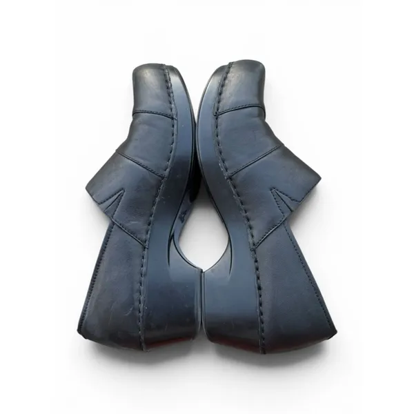 Dansko Tenley Black Leather Clogs Slip On Comfort Shoes EU 40 Nurse Career Class - Image 5