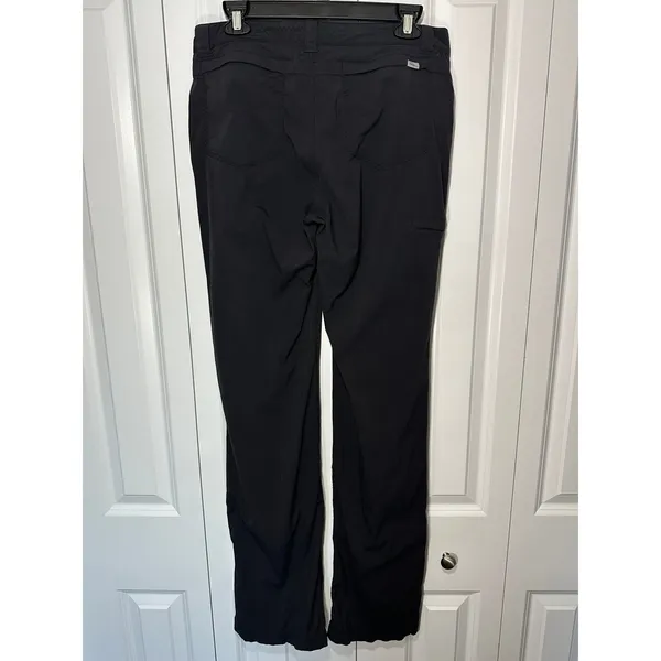 Eddie Bauer Travex Pants Womens T6 Tall Black Straight Leg Cargo Travel Hiking - Image 3
