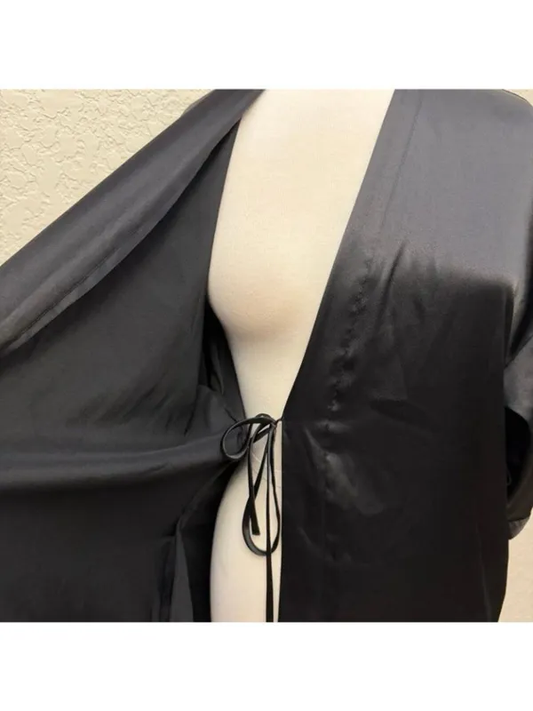 Victoria's Secret Black Robe XS /S - Image 7