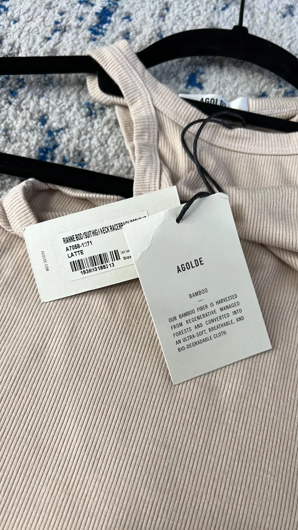 AGOLDE X REVOLVE Rianne Bodysuit in Latte XS - Image 5