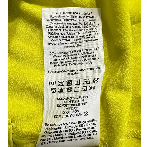 Vero Moda Midi Dress Women's Small Yellow Satin Ruched Strappy Square Neck NWT - Image 7