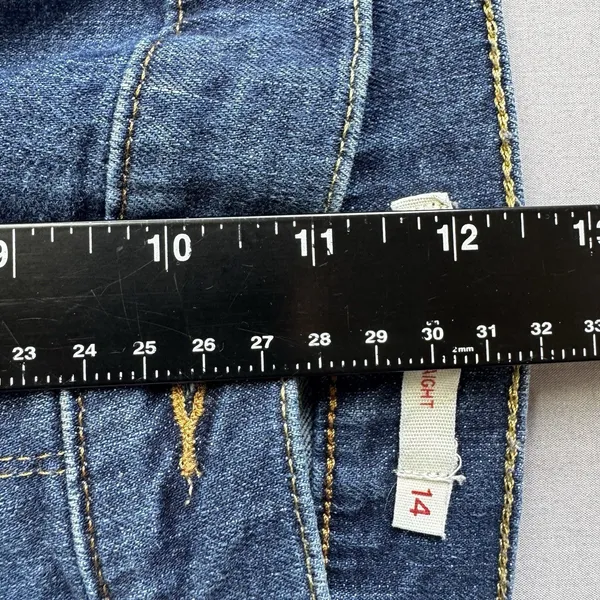 Levis 505 Jeans Womens 14 Blue Straight Leg Stretch Denim Mid Rise Classic - Image 11