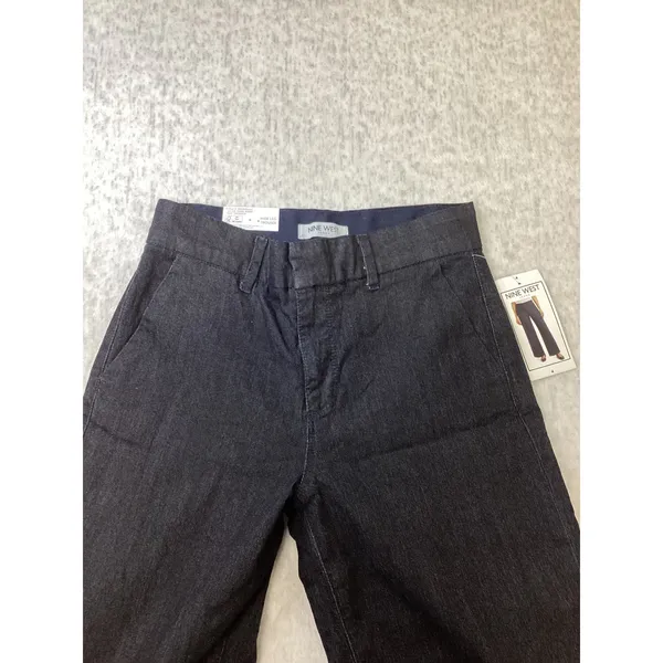 Nine West Jeans Womens‎ Dark Wash Wide Leg Trouser Pants Size 4 SDNWB3327 NEW - Image 2