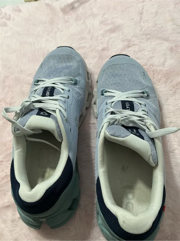 On Cloudflyer Women's Light Blue Ankle Sneakers c138 Size 8 - Image 6