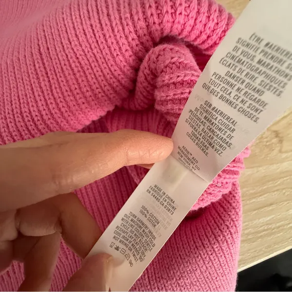 Aerie‎ Small Beyond Oversized Rib Tunic Sweater Pink Preppy Chic Lounge School - Image 7