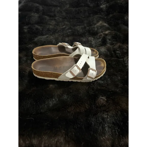 Birkenstock Yao Sandals White Double Buckle 36 5.5 shoes comfort - Image 2