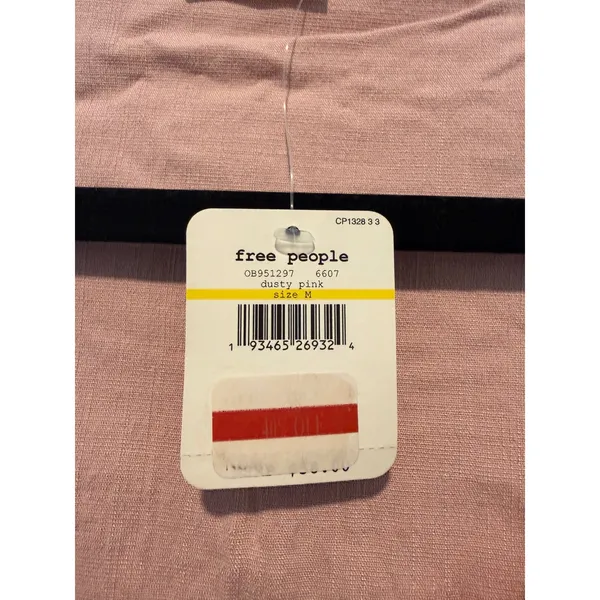 Free People Intimately Dusty Pink Notched Neck Bodysuit OB951297 Size M NWT - Image 2