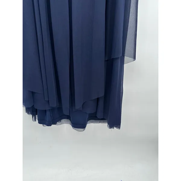 R&M Richards Gown 14 Navy‎ Blue Formal Sequin Lace Chiffon Maxi Evening Dress - Image 2