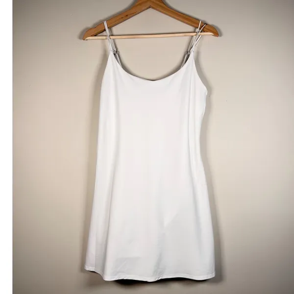 Abercrombie Fitch White Slip Dress Spaghetti Strap‎ Mini Dress Womens - Image 4