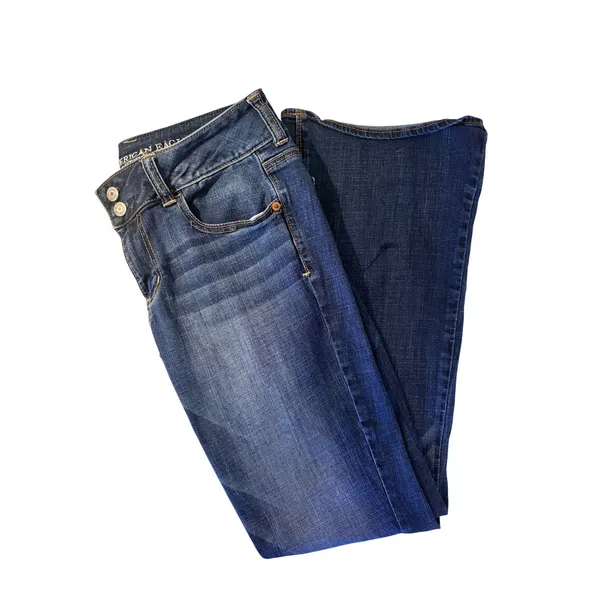 American Eagle Artist Flare Jeans Womens 6 Short Blue Excellent Super Stretch - Image 10