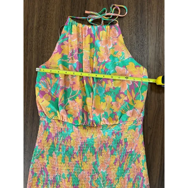 Lost + Wander Women's Eternal Lights Floral Mini Dress in Peach. Size L NWOT - Image 8
