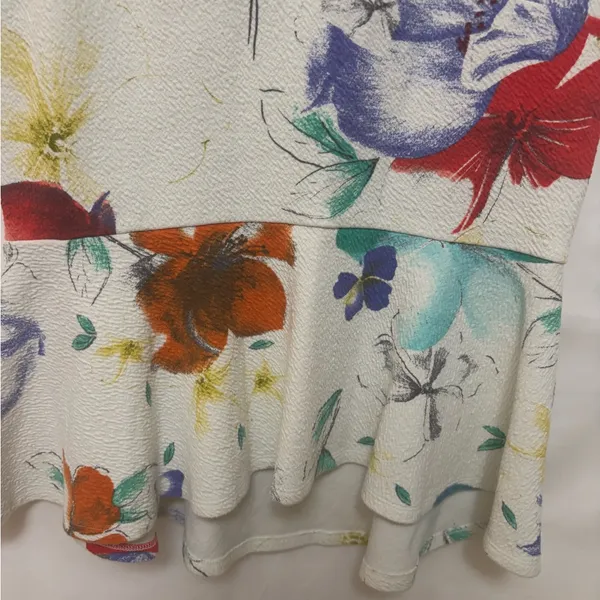 Anthropologie 9 H15 STCL Postmark Flynn Floral Peplum Textured‎ Tank Size Medium - Image 3