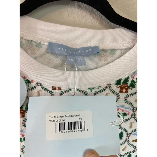 Hill House The All-Gender Teddy Crewneck White Ski Chalet XS - Image 2
