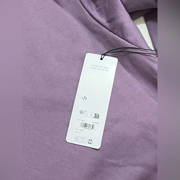 ALO Yoga NWT Accolade Crew Neck Pullover Plum Kiss Size M SOLD OUT Color - Image 6