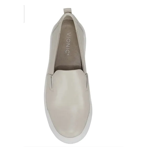 Vionic Carson Slip On Sneaker Womens 11 NWOT Cream Beige Leather Comfort Shoe - Image 2