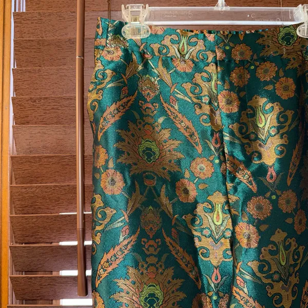 NWT $148 Anthropologie x Maeve Melyssa Floral Print Jacquard-Finish Trouser S - Image 12