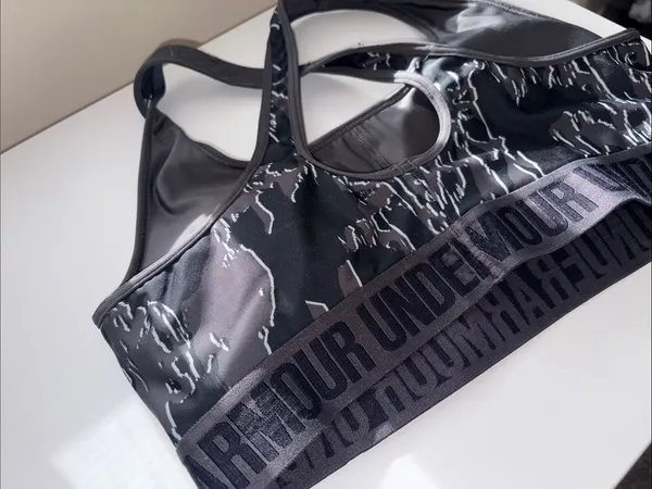 Under Armour Gray & Black Camo Racerback Sports Bra - Image 4