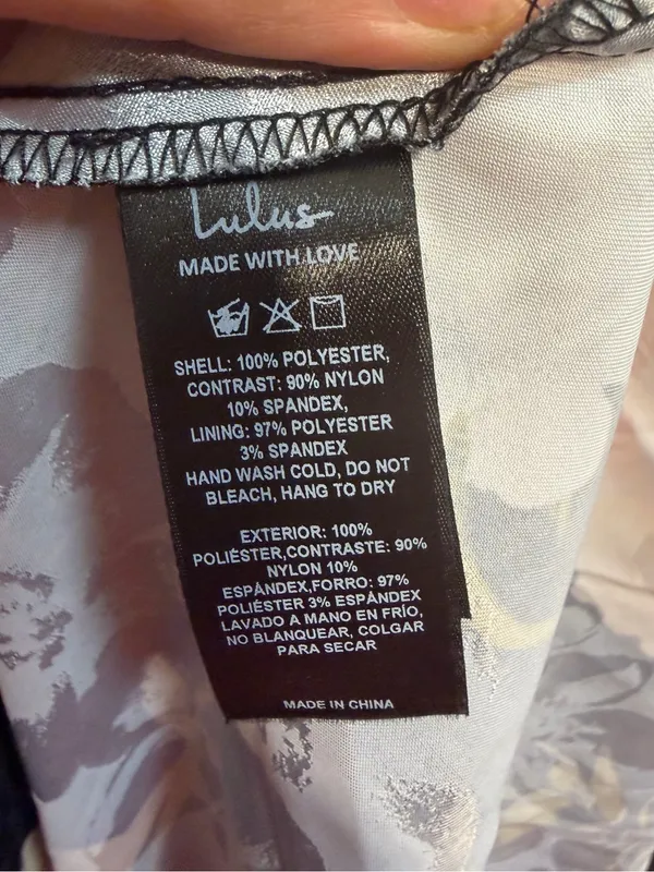 Lulus Judith Floral Jacquard Satin Lace Maxi Slip Dress Black XS NWT $110 - Image 14