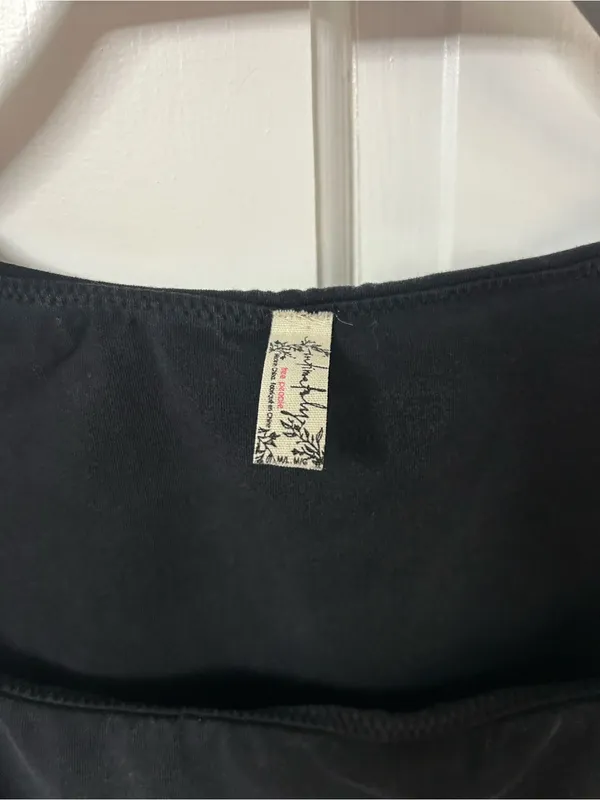 Free People Black Scoop Neck Bodysuit - Image 2