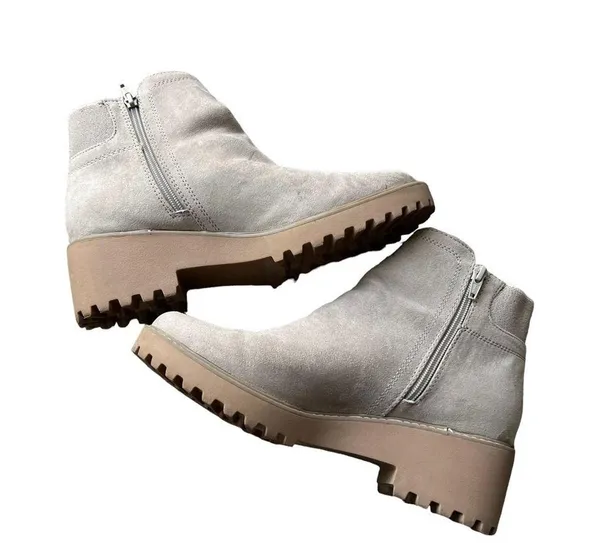 Universal Thread x Target - Taci Pull-On Ankle Boots Wedge Platform Taupe Sz 11 - Image 9